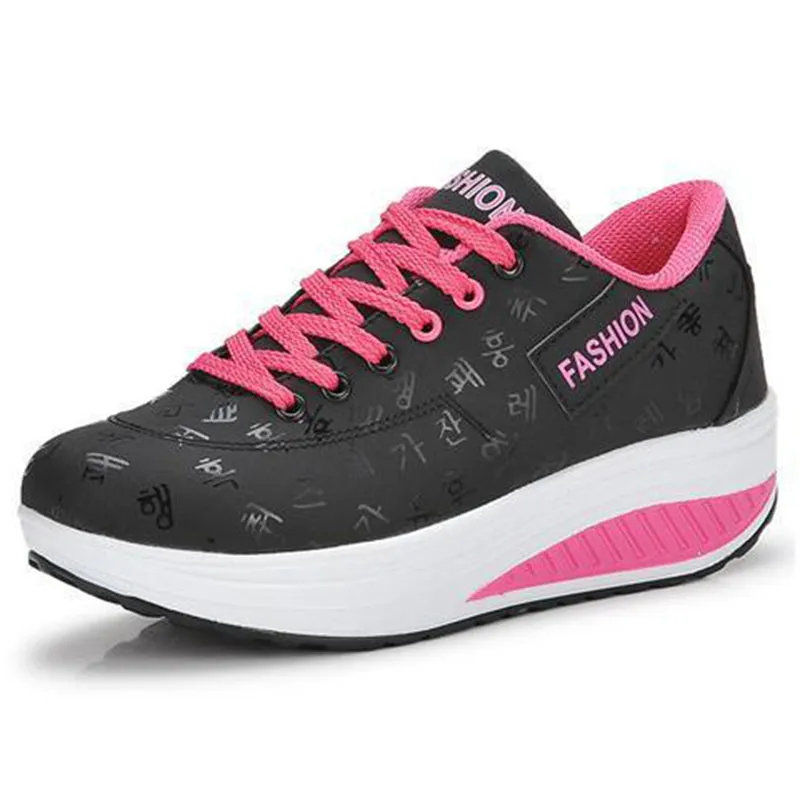 Women's Comfort Thick Outsole Rocker Shoes
