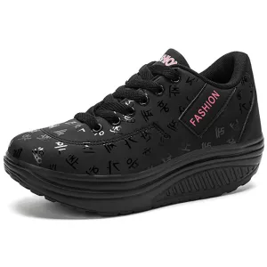 Women's Comfort Thick Outsole Rocker Shoes
