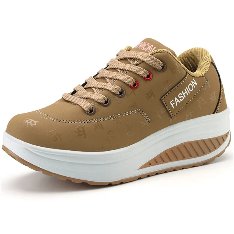 Women's Comfort Thick Outsole Rocker Shoes