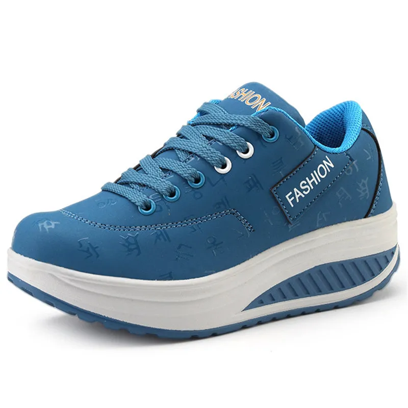 Women's Comfort Thick Outsole Rocker Shoes