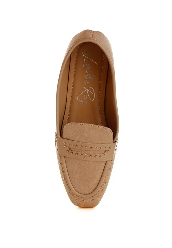 Women's Lumina Microfiber Penny Strap Studded Loafers
