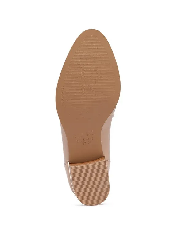 Women's POLA Genuine Leather Horsebit Tan Loafers