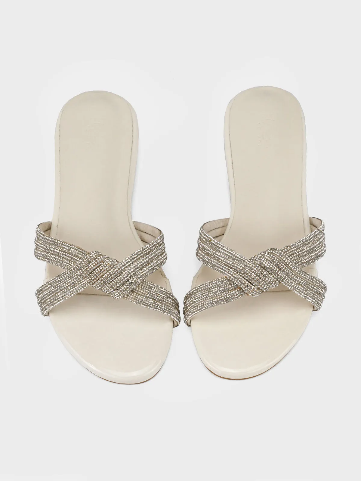 Women's "ANIKE"Crystals Evening Slippers