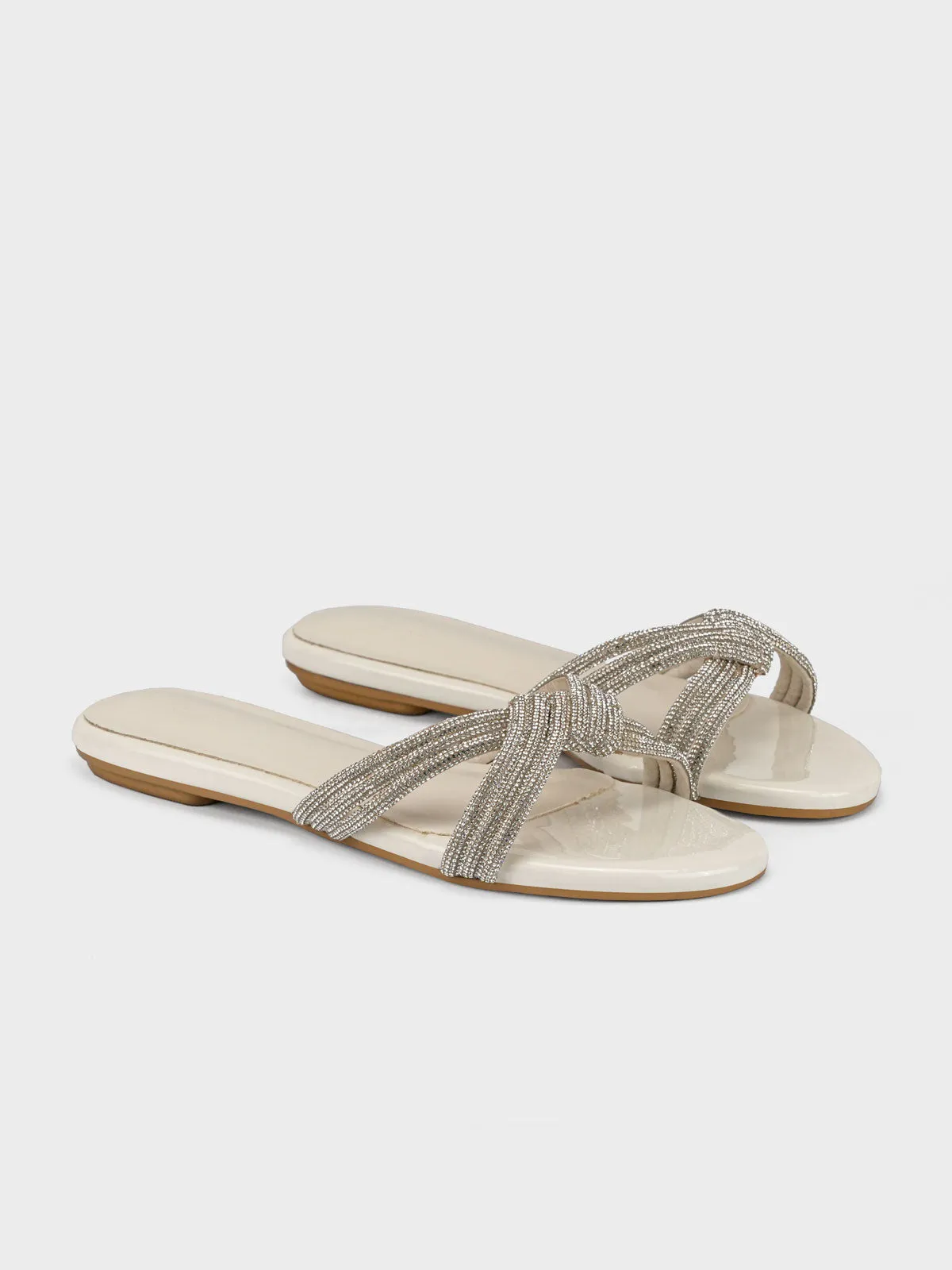 Women's "ANIKE"Crystals Evening Slippers