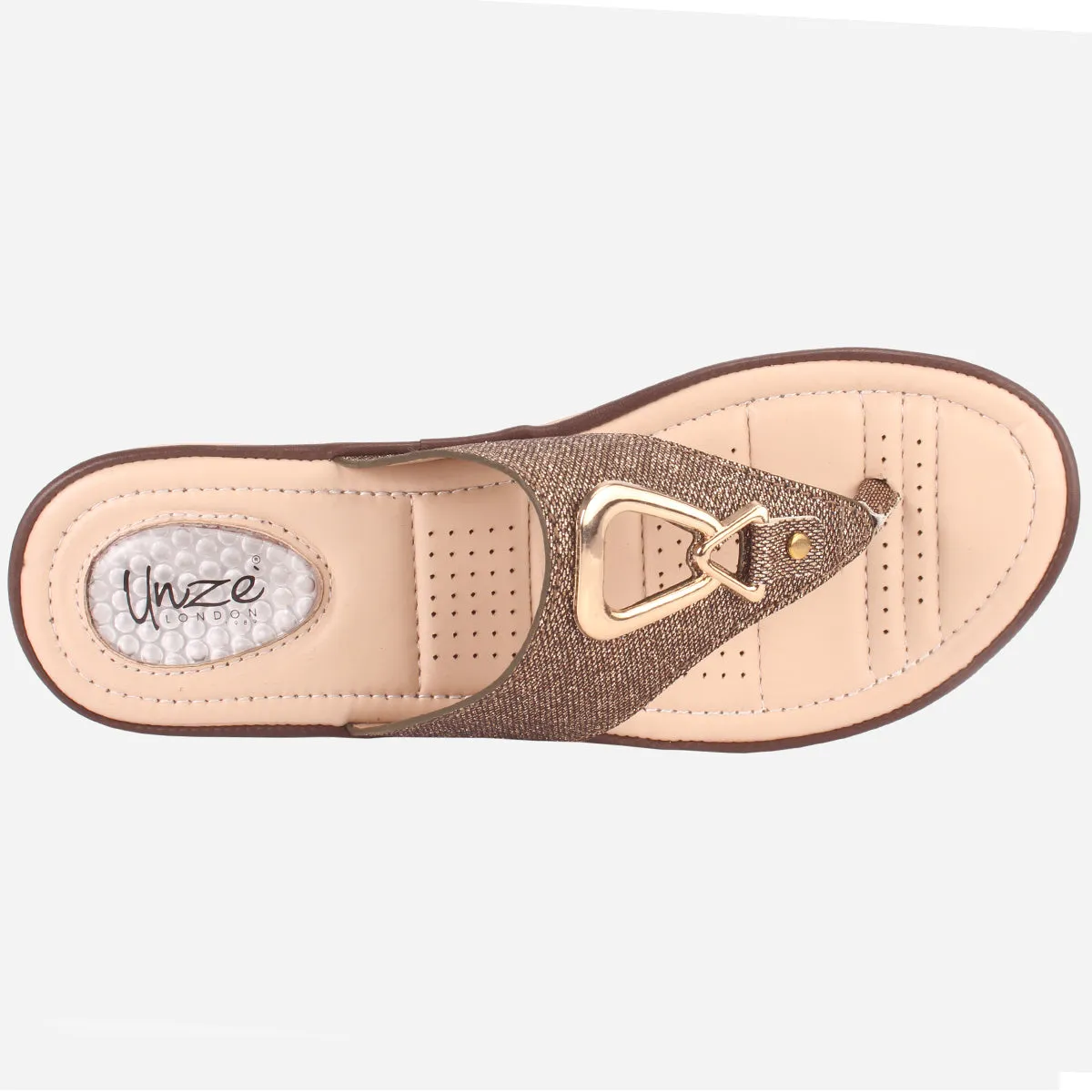 Womens "ERINE" Open Toe Comfy Everyday Wedge Slipper