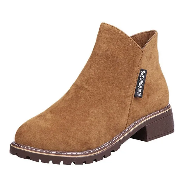 Women's Short Boots Ladies Fashion Ankle Short Boots