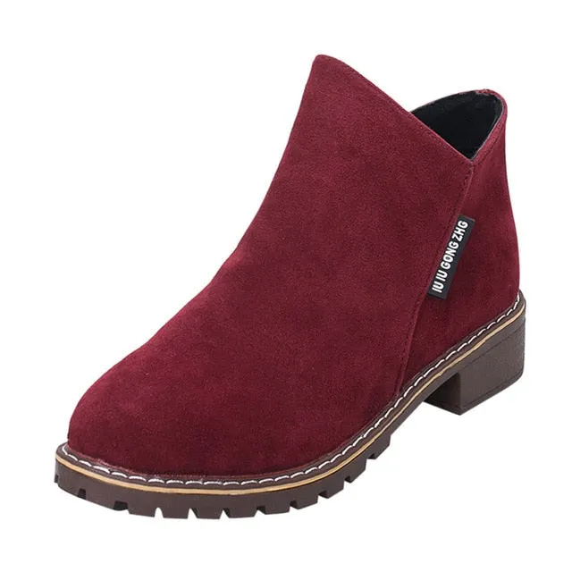 Women's Short Boots Ladies Fashion Ankle Short Boots
