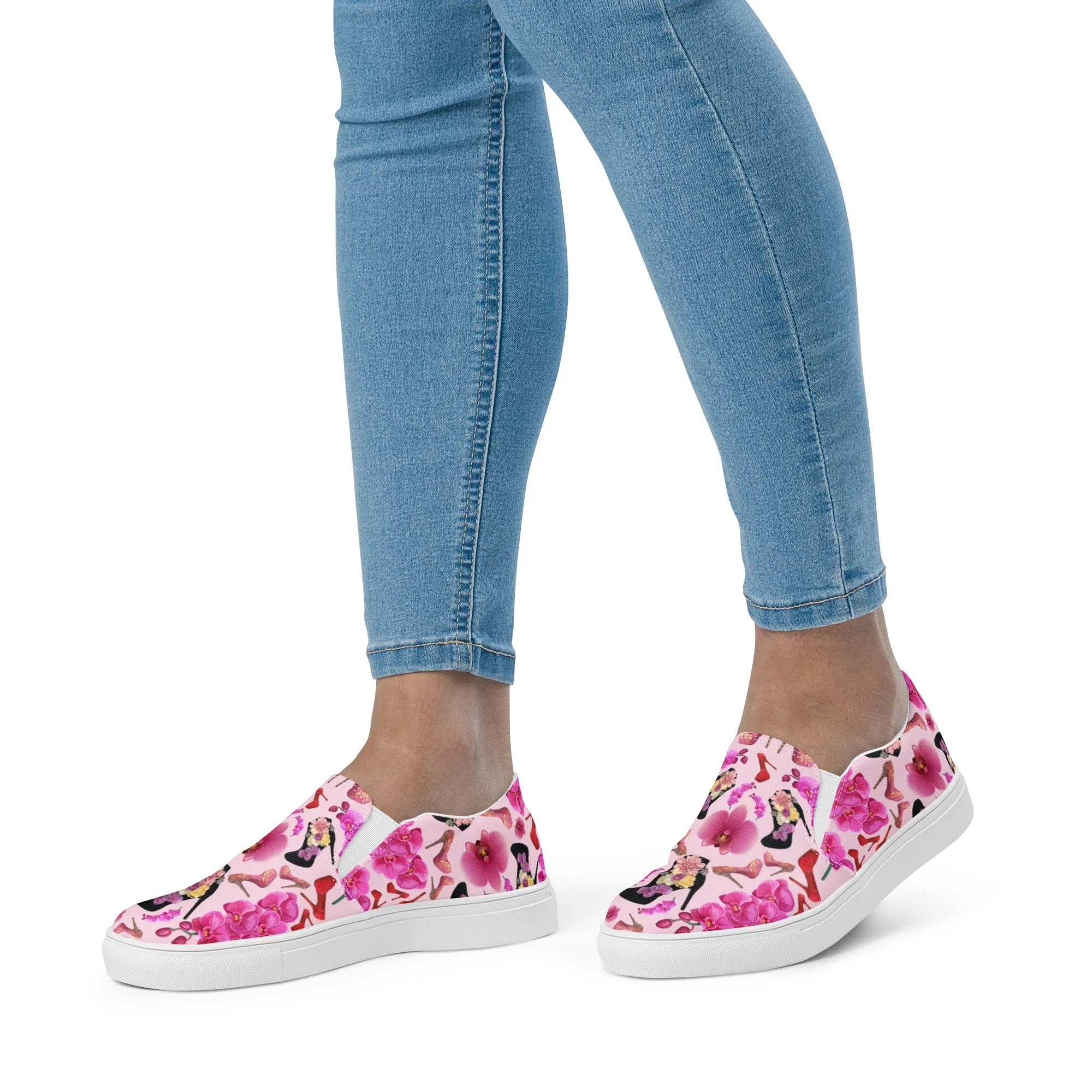 Women’s slip-on canvas shoes 'Secret garden'