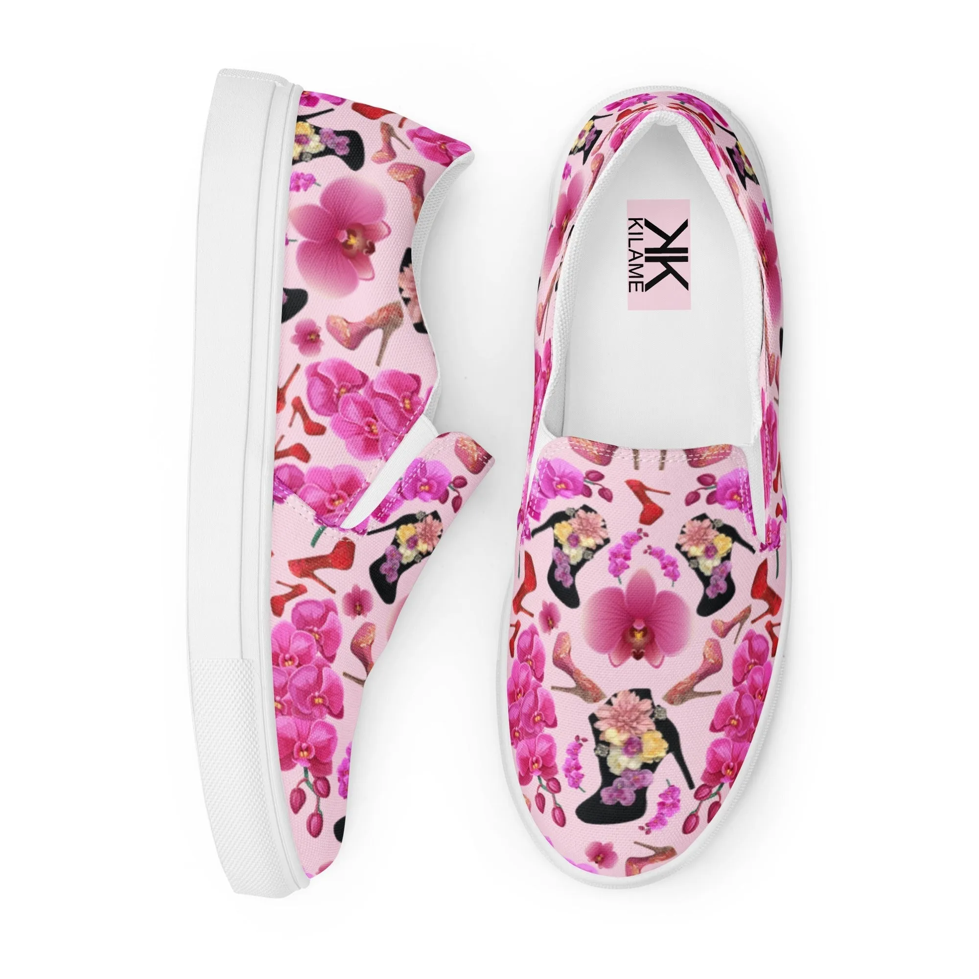 Women’s slip-on canvas shoes 'Secret garden'