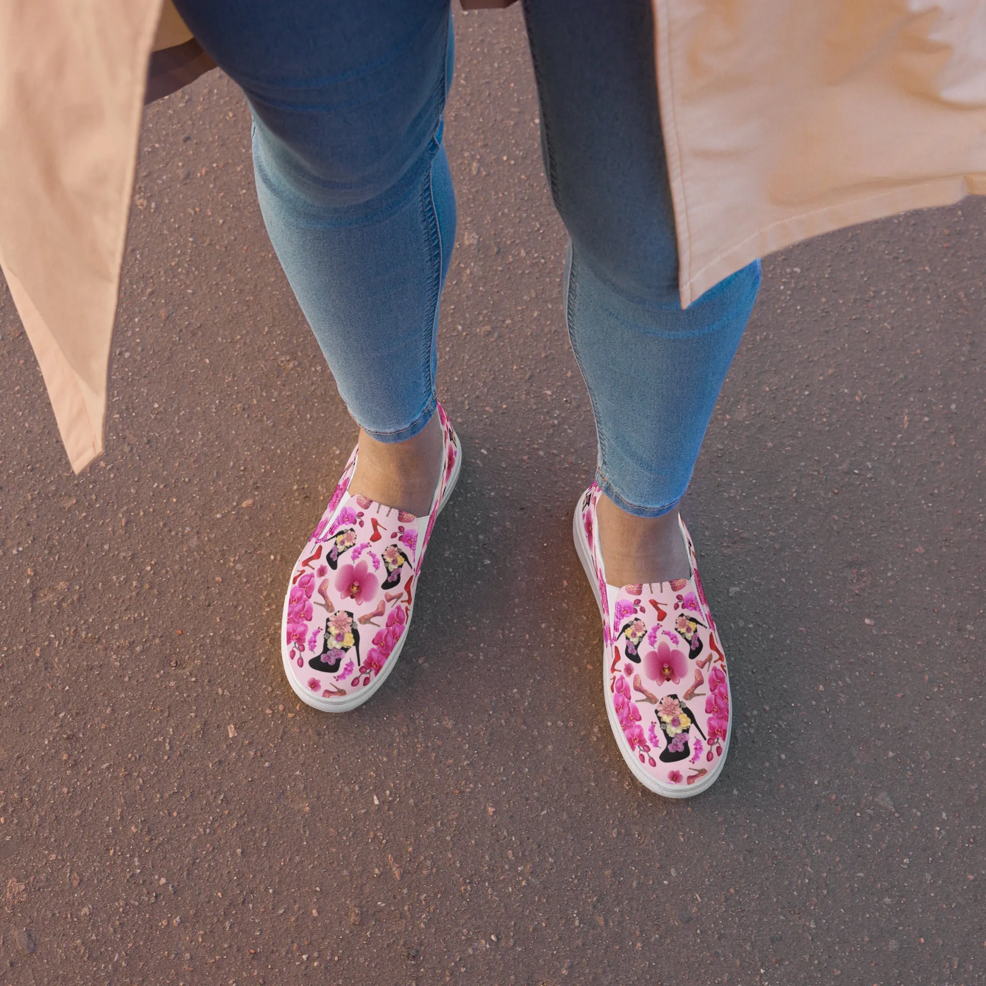 Women’s slip-on canvas shoes 'Secret garden'