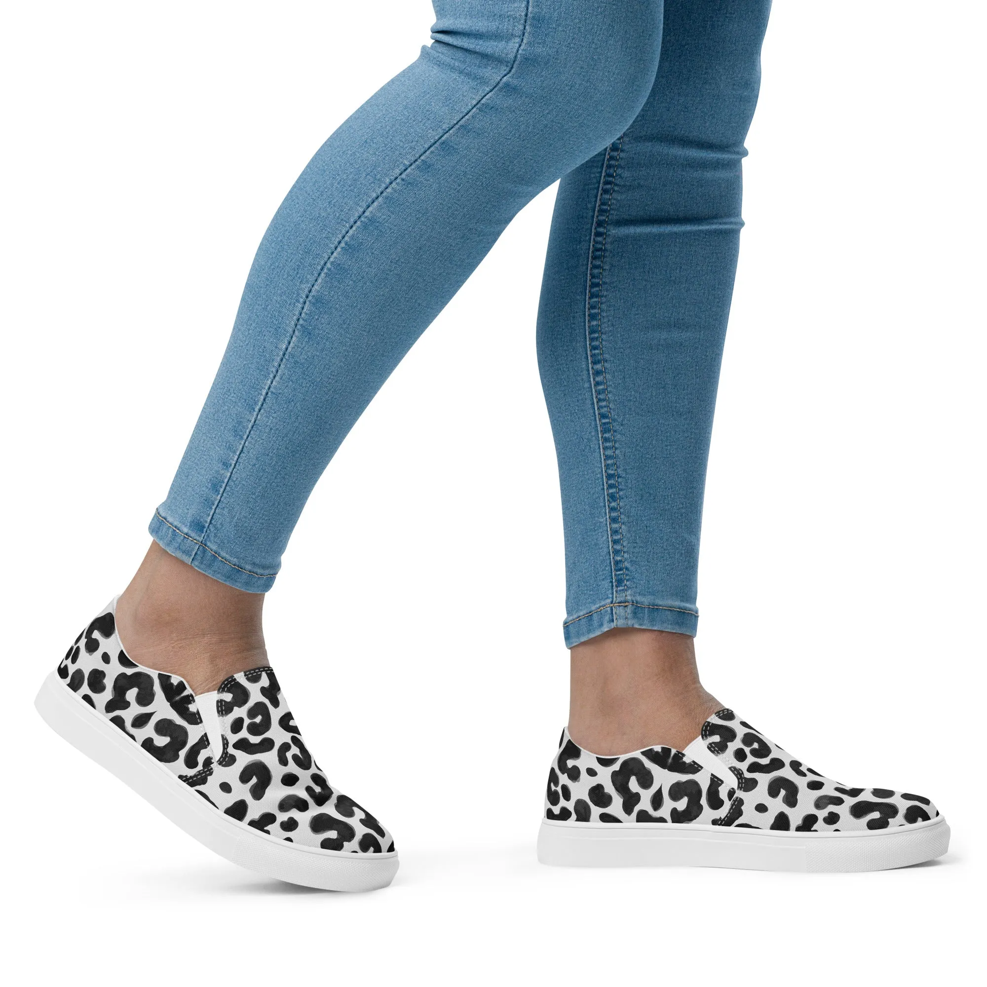 Women's Slip-On Canvas Shoes with Animal Print