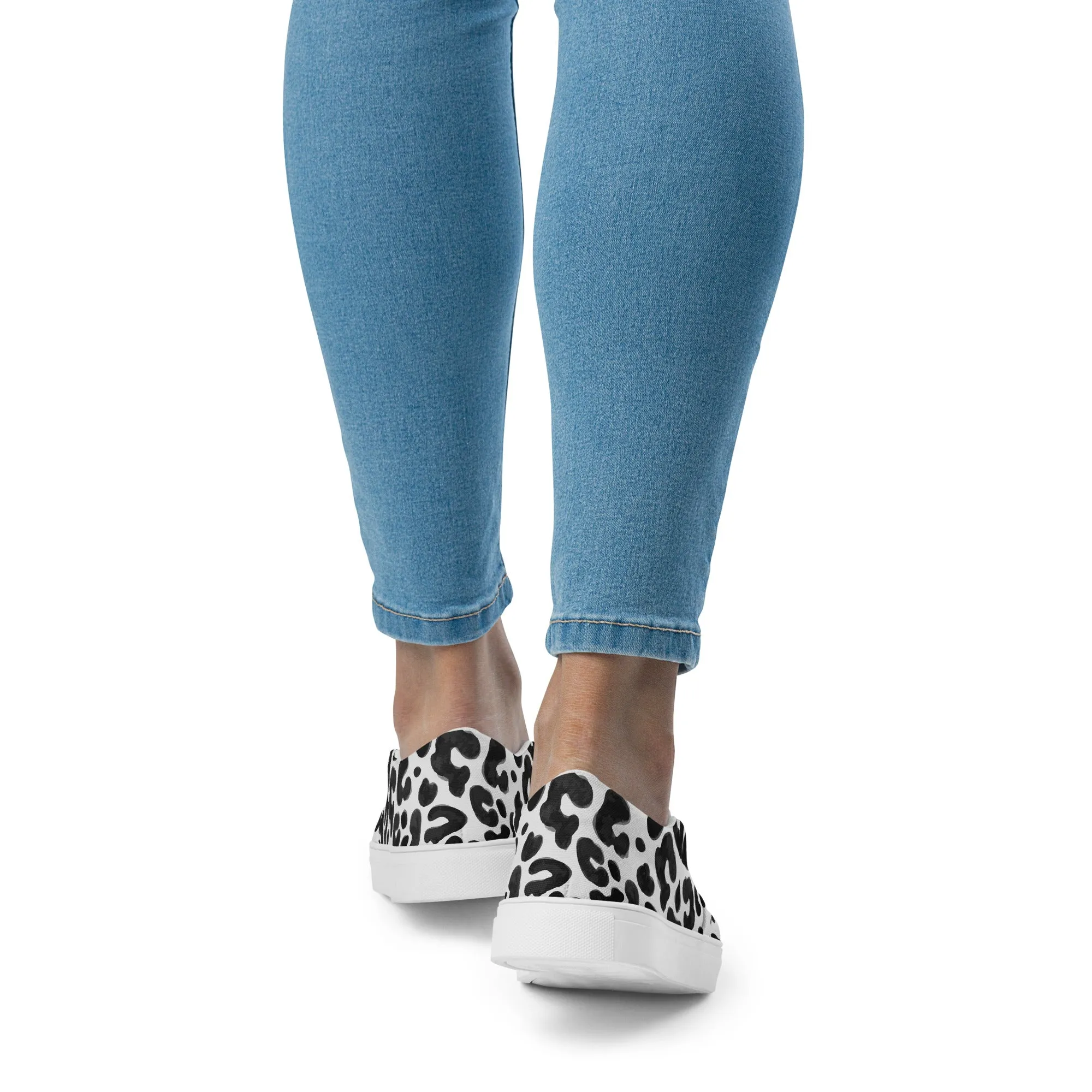 Women's Slip-On Canvas Shoes with Animal Print