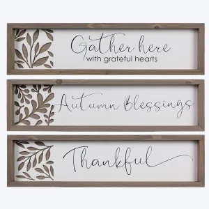 Wood Fall Cutout Sign