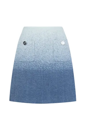 Wool Gradient Color Skirt