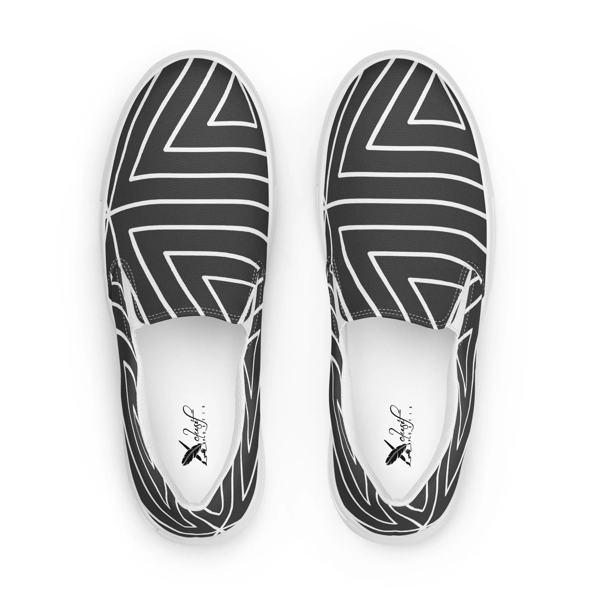 XCLUSIF POETIX BLACK TRIANGLE Women’s slip-on shoes