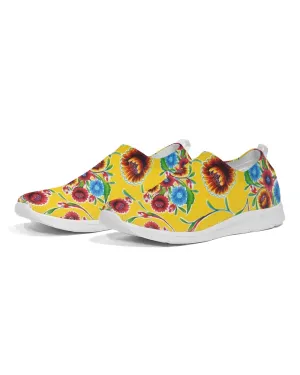 Yellow Bloom Flyknit Slip-On Shoes