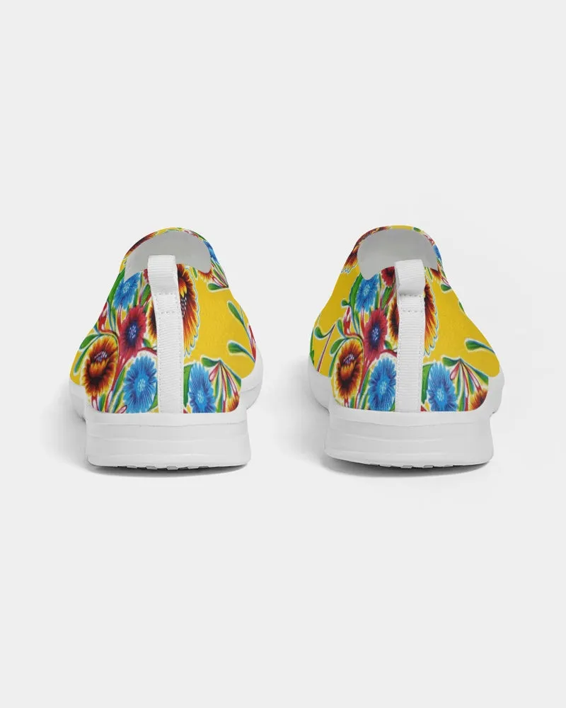 Yellow Bloom Flyknit Slip-On Shoes